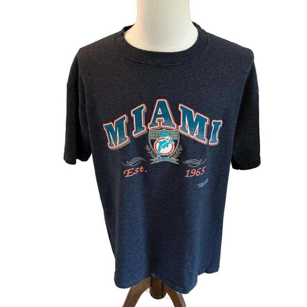 Vintage Trench Ultra Miami Dolphins Est. 1965 Graphic Single Stitch T-Shirt Size